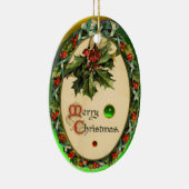 MADONNA DER ROSE BOWER MISTLETOES, HOLLY BERRIES KERAMIKORNAMENT (Rechts)