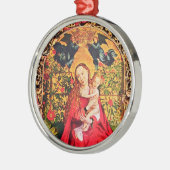 MADONNA DER ROSE BOWER MISTLETOES, HOLLY BERRIES SILBERNES ORNAMENT (Links)
