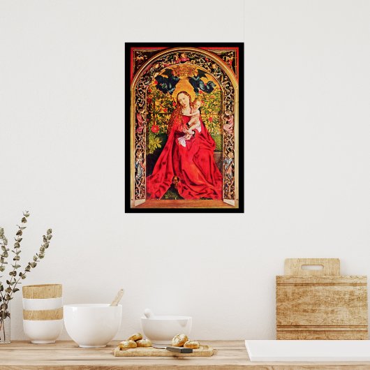 MADONNA DER ROSE BOWER POSTER (Küche)