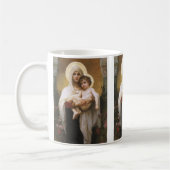 Madonna der Rose von Bouguereau Kaffeetasse (Links)