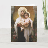 Madonna der Rose von Bouguereau Karte (Vorderseite)