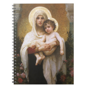 Madonna der Rose von Bouguereau Notizblock