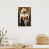 Madonna der Rose von Bouguereau Poster (Küche)