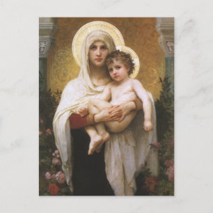 Madonna der Rose von Bouguereau Postkarte
