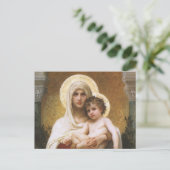 Madonna der Rose von Bouguereau Postkarte (Stehend Vorderseite)