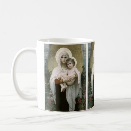 Madonna der Rose von William-Adolphe Bouguereau Kaffeetasse (Links)
