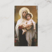 Madonna der Rose von William Adolphe Bouguereau Visitenkarte (Rückseite)