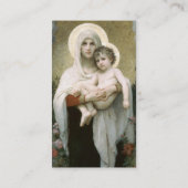 Madonna der Rose von William-Adolphe Bouguereau Visitenkarte (Rückseite)