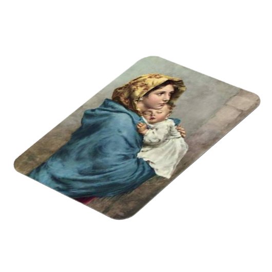 Madonna der Straßen - Religiös Magnet (Linke Seite)
