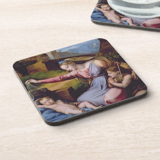 Madonna des blauen Diadem oder Madonna von t Untersetzer (Linke Seite)