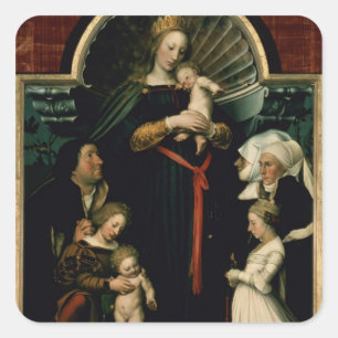 Madonna des Burgermeister Meyer Quadratischer Aufkleber