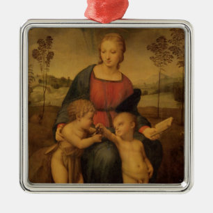 Madonna des Goldfinch, c.1506 Silbernes Ornament