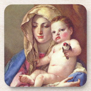 Madonna des Goldfinch Untersetzer