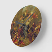 Madonna des Magnificat Runde Wanduhr (Winkel)
