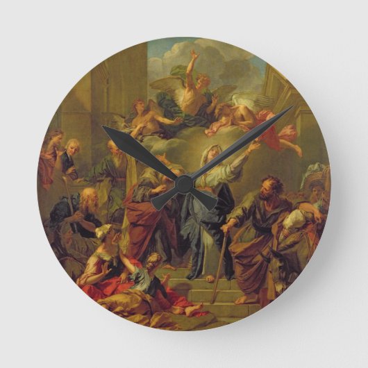Madonna des Magnificat Runde Wanduhr (Vorderseite)