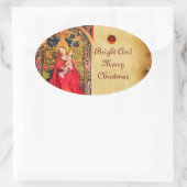 MADONNA DES ROSE BOWER PARCHES OVALER AUFKLEBER (Tasche)