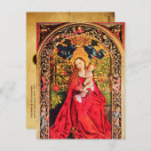 MADONNA DES ROSE BOWER PARCHES POSTKARTE (Vorne/Hinten)
