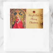 MADONNA DES ROSE BOWER PARCHES RECHTECKIGER AUFKLEBER (Tasche)