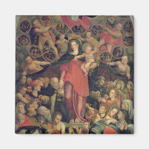 Madonna des Rosenbeetes, c.1569 (Öl auf Leinwand) Magnet