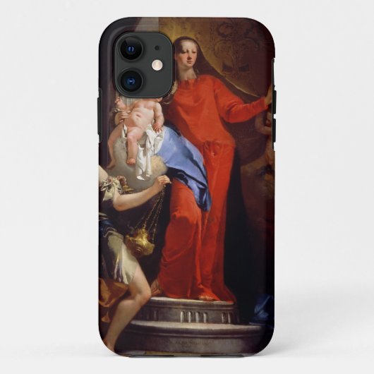 Madonna des Rosenbeetes (Öl auf Leinwand) Case-Mate iPhone Hülle (Rückseite)
