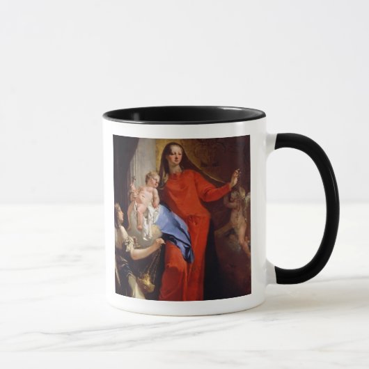Madonna des Rosenbeetes (Öl auf Leinwand) Tasse (Rechts)
