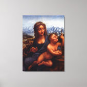 Madonna des Yarnwinder, Leonardo Da Vinci Leinwanddruck (Vorderseite)