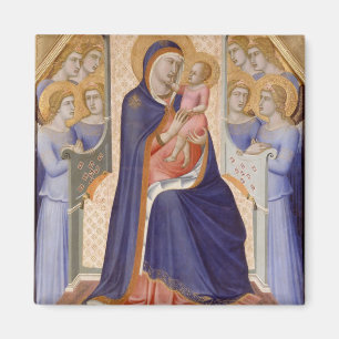 Madonna im Ruhm, c.1315 (Tempera auf Platte) Magnet