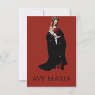 Madonna in der Kirche Ave Maria Heiligenbildkarte Dankeskarte