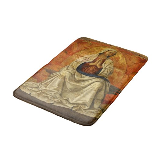 Madonna in Gloria (Jungfrau Mary Enthront) Bath Ma Badematte (Schrägansicht)