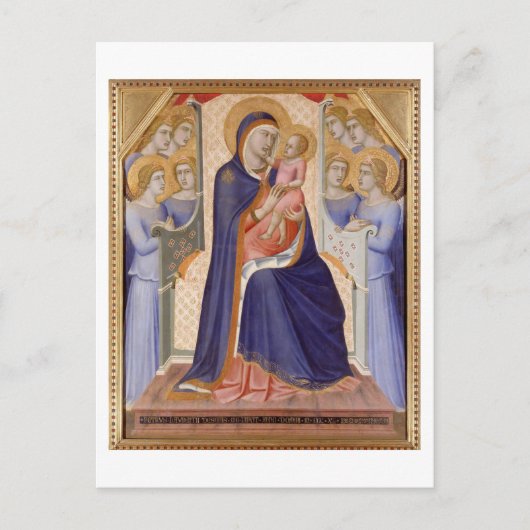 Madonna in Glory, c.1315 (Tempel auf Tafel) Postkarte (Vorderseite)