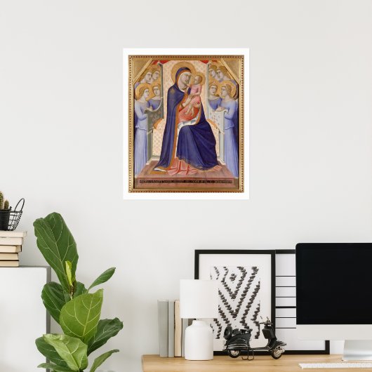 Madonna in Glory, c.1315 (tempera on panel) Poster (Heimbüro)