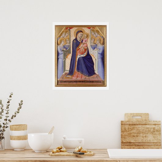 Madonna in Glory, c.1315 (tempera on panel) Poster (Küche)
