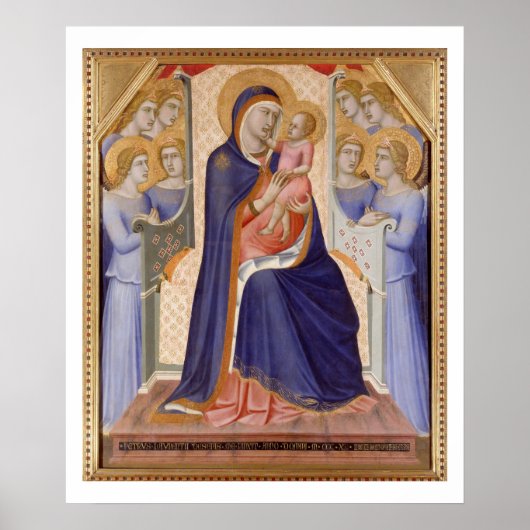 Madonna in Glory, c.1315 (tempera on panel) Poster (Vorne)