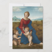 Madonna in Meadow Raphael Einladung (Vorderseite)