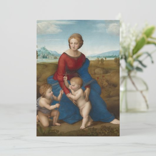 Madonna in Meadow Raphael Einladung (Stehend Vorderseite)