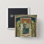 Madonna inthronisierte mit St Francis von Assisi Button (Vorne & Hinten)