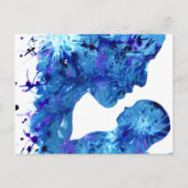 Madonna & Kind Aquarell religiöses Budget Postkarte (Vorderseite)