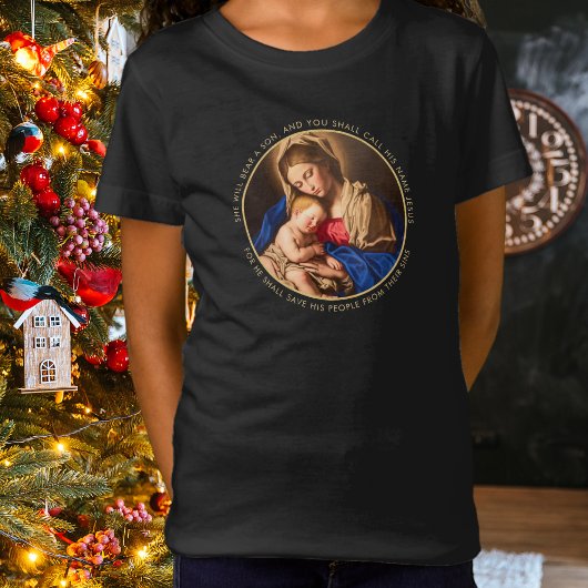 Madonna & Kind Christliches Weihnachtsgeschenk für T-Shirt