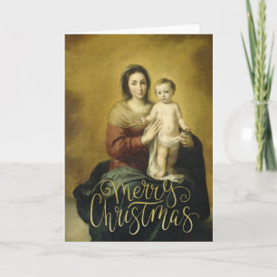 Madonna & Kind, Fine Art Christmas Grußkarte Feiertagskarte