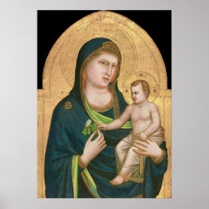 Madonna & Kind - Kunstgewerbe aus dem 14. Jahrhund Poster