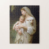 Madonna & Kind mit Lamm Weihnachtspuzzle Puzzle (Vertikal)