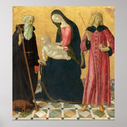 Madonna Kind - Neroccio de' Landi Frische Pasta ma Poster (Vorne)