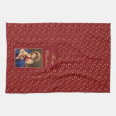 Madonna & Kind Religiöse Weihnachtsdekorationen Geschirrtuch (Horizontal)