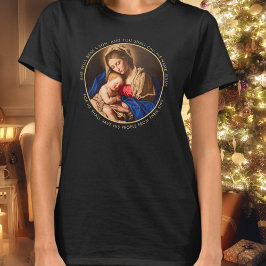 Madonna & Kind Religiöse Weihnachtsgeschenke Mütte T-Shirt