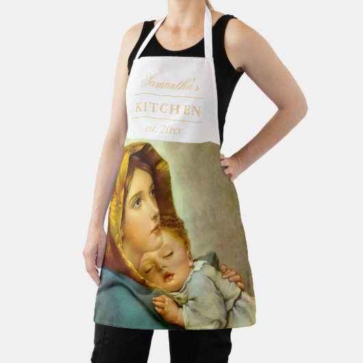 Madonna & Kind Traditionelle religiöse Weihnachten Schürze (InSitu)