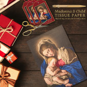 Madonna & Kind Traditionelle religiöse Weihnachten Seidenpapier
