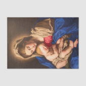 Madonna & Kind Traditionelle religiöse Weihnachten Seidenpapier (Vorderseite)