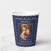 Madonna & Kind Traditionelles Weihnachtsfest Party Pappbecher (Rückseite)