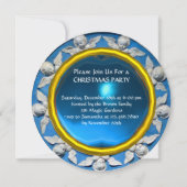 MADONNA, KIND UND ANGELS Blauer Saphir Weihnachten Einladung (Rückseite)