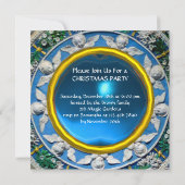 MADONNA, KIND UND ANGELS Blauer Saphir Weihnachten Einladung (Rückseite)